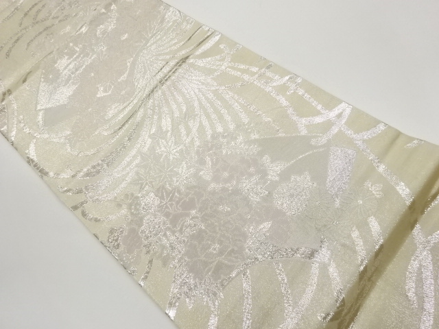 JAPANESE MARU OBI / WOVEN FLOWERS